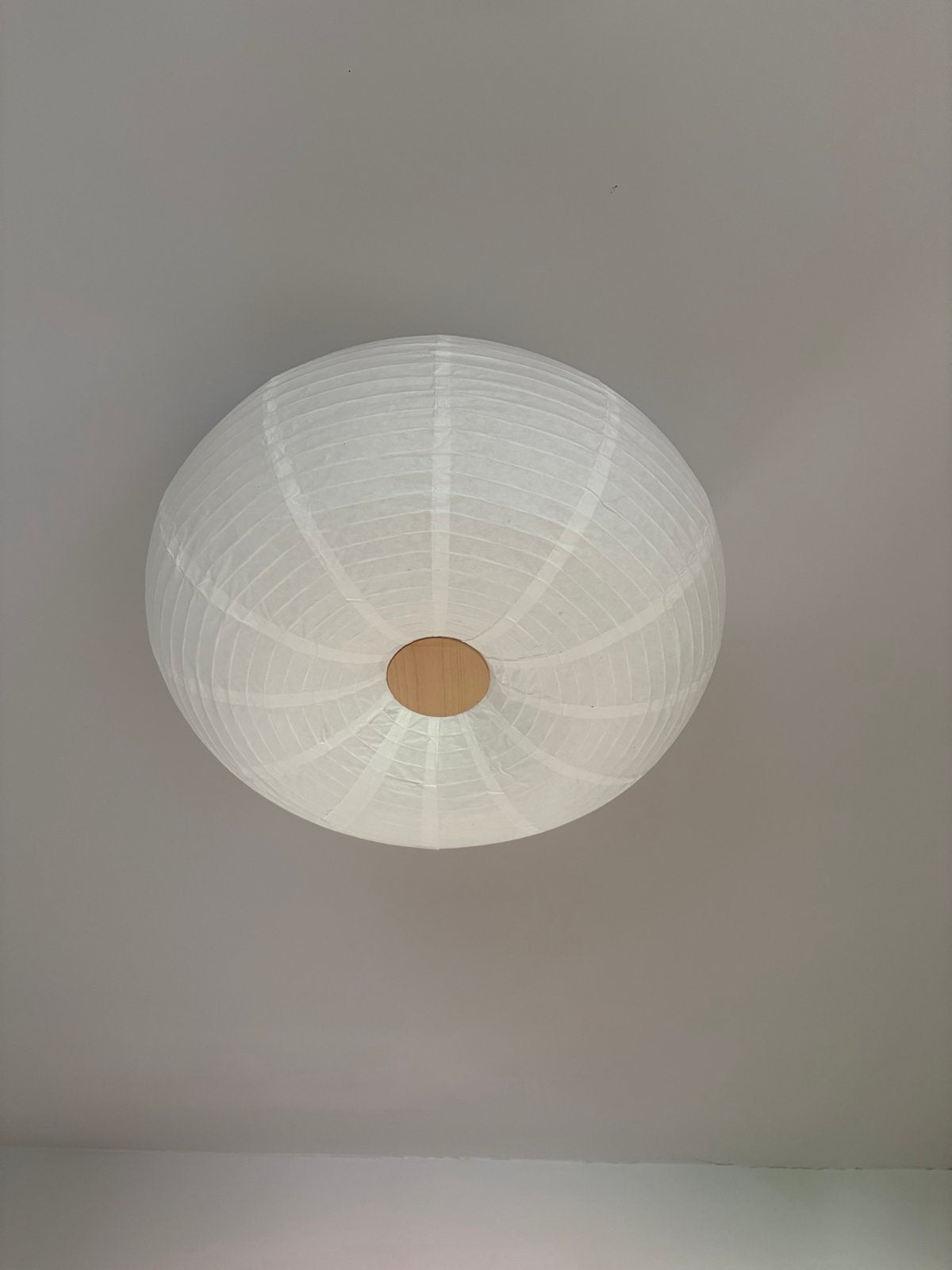 Witte papieren plafond lamp Ikea, Ophalen, Overige materialen, Minder dan 50 cm, Gebruikt