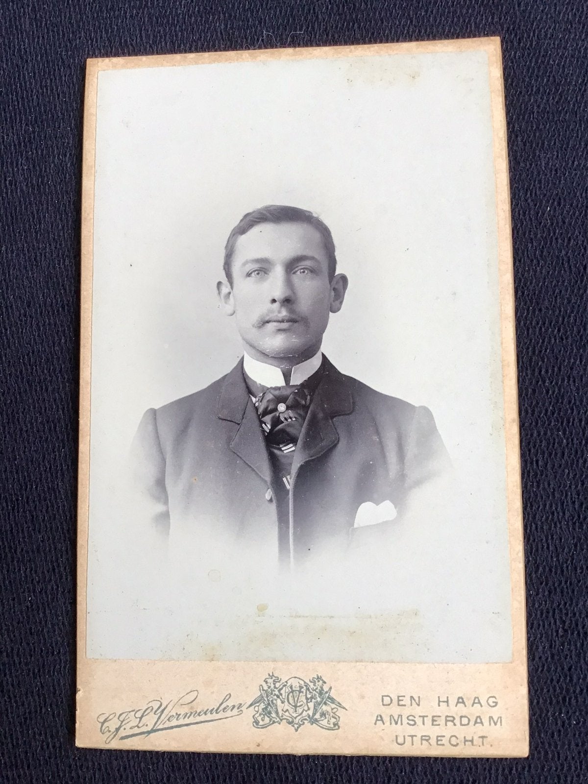 CDV, Jongeman, C.J.L. VERMEULEN, DEN HAAG, Carte de Visite 2, Verzenden, Voor 1940, Gebruikt, Foto