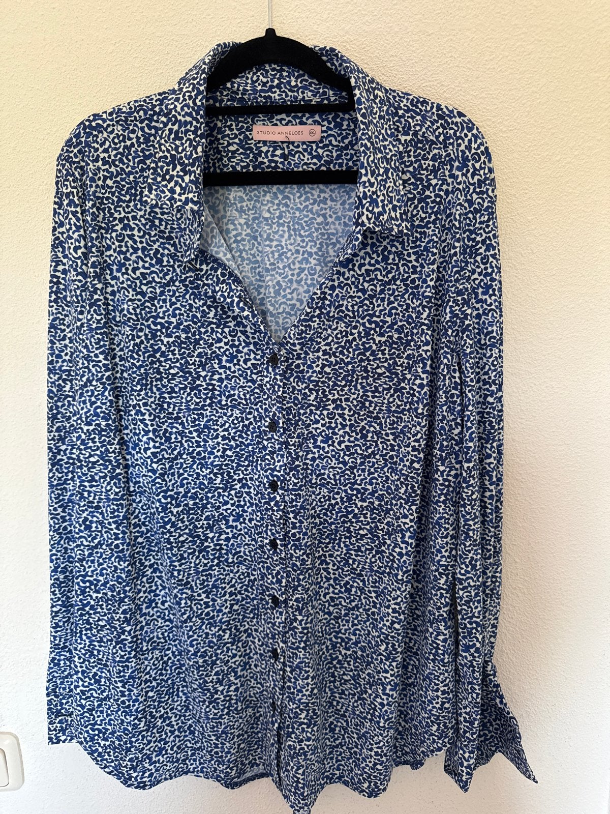 Studio Anneloes blouse XXL - Blauw/Wit print, Ophalen of Verzenden, Zo goed als nieuw, Maat 46/48 (XL) of groter, Blauw