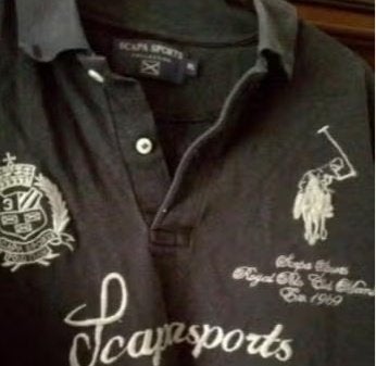 nette Trui longsleeve polo shirt SCAPA SPORTS zwart XL, Verzenden, Gedragen, Maat 56/58 (XL), Zwart