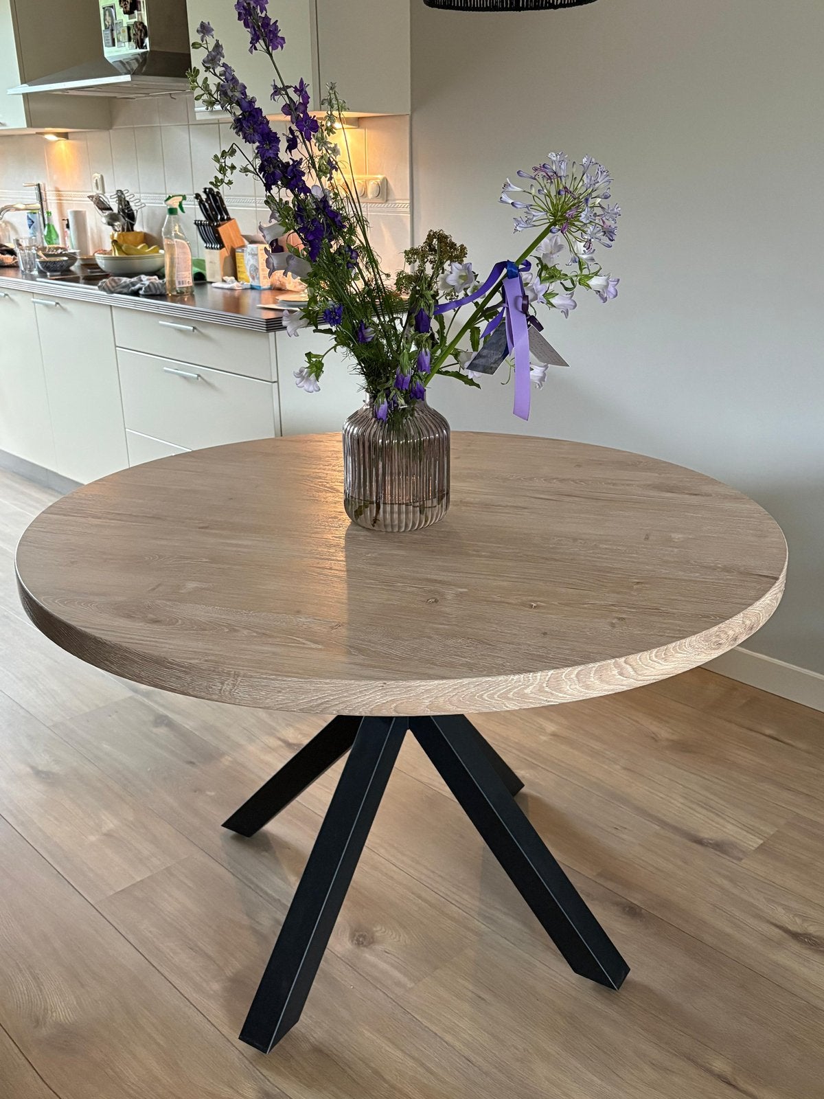 Ronde eettafel te koop - Amersfoort Vathorst, Ophalen, Zo goed als nieuw, Rond, 100 tot 150 cm