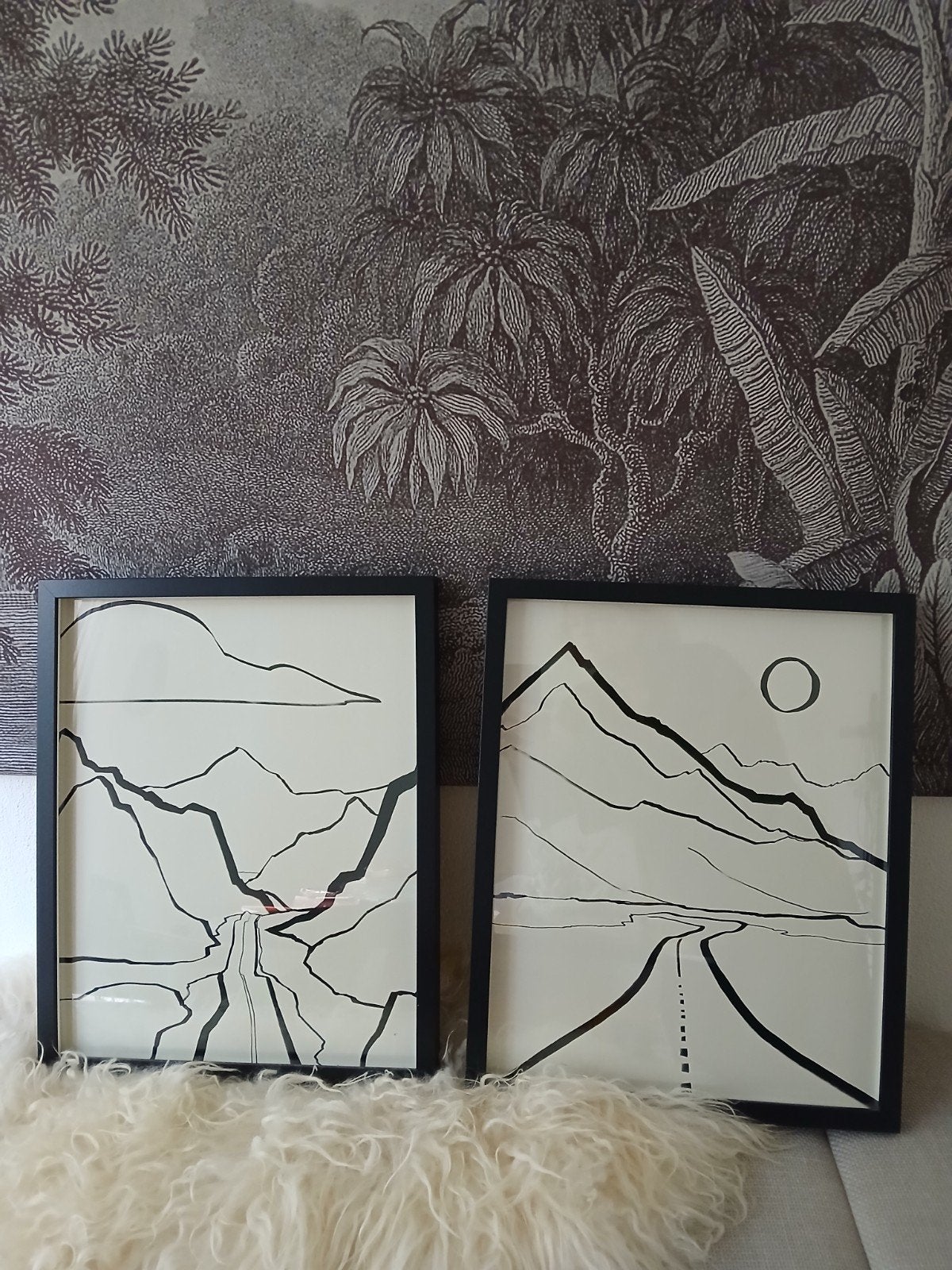 2 Ikea prenten met lijst, Ophalen, Glas