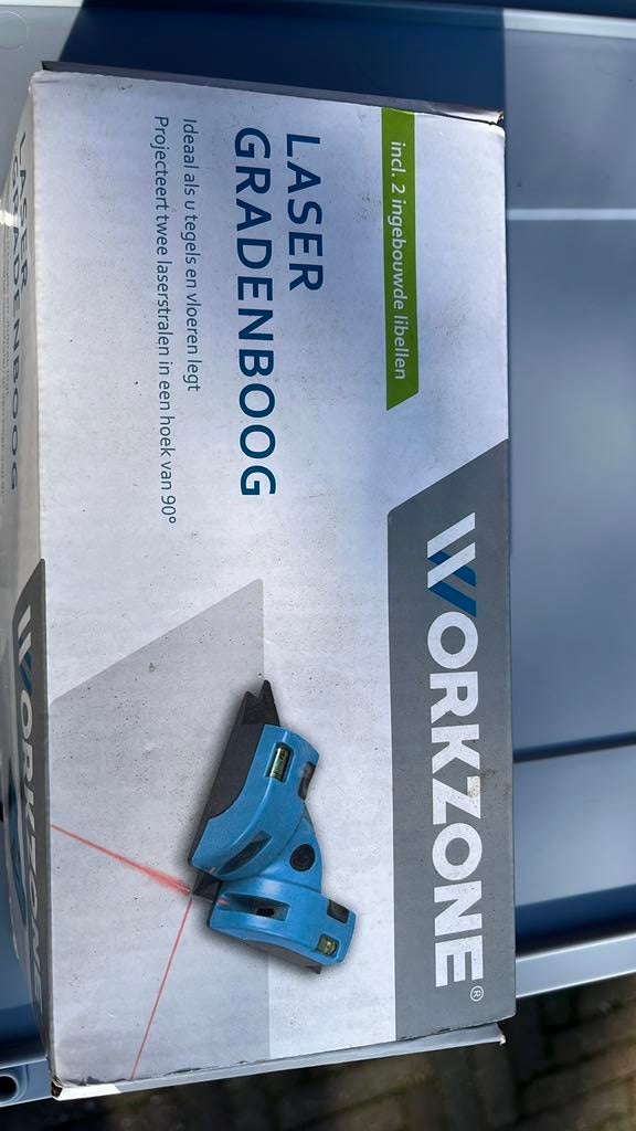 90 gradenboog met laserlicht, Doe-het-zelf en Verbouw, Gereedschap | Slijpmachines, Ophalen, Zo goed als nieuw, Minder dan 700 watt