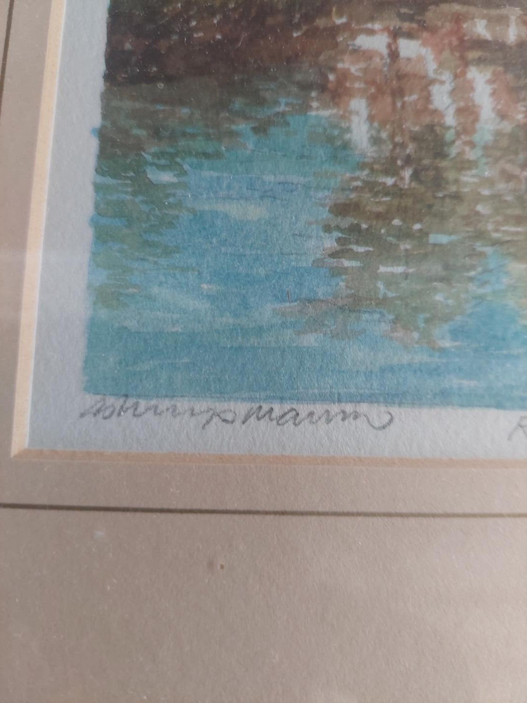 schilderij rivier, Ophalen of Verzenden