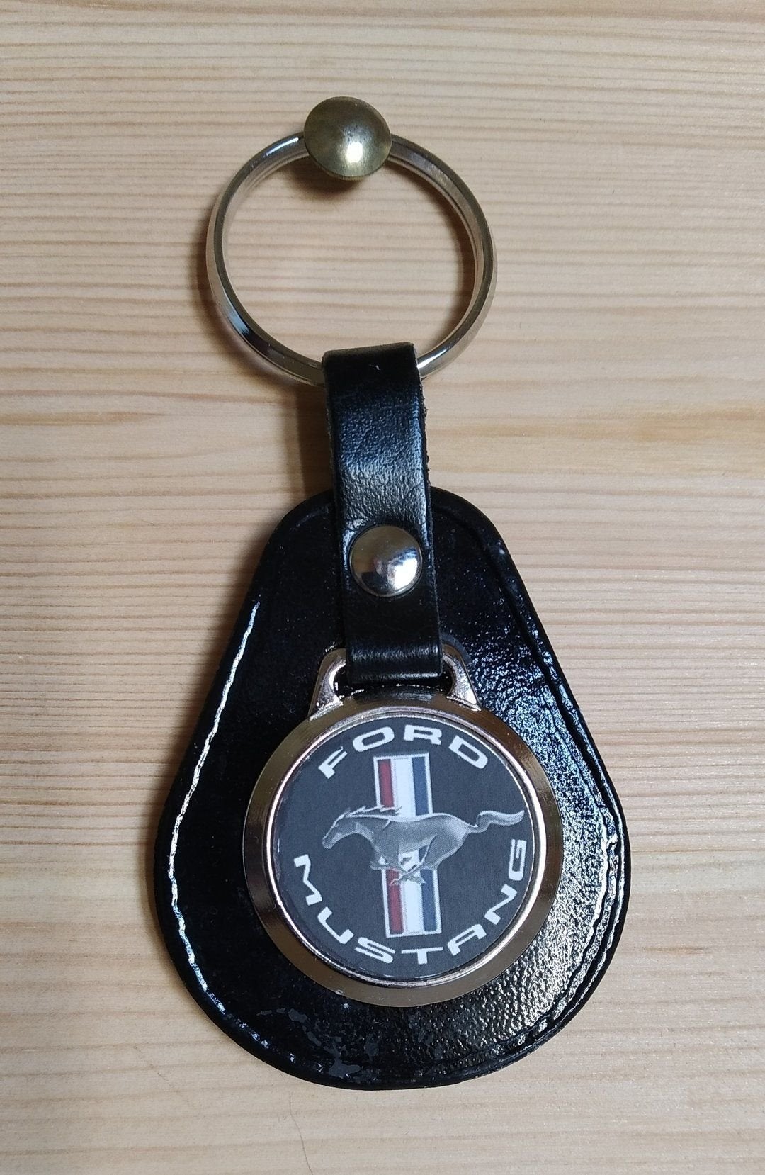 FORD MUSTANG sleutelhangen met logo, Leer, -, -, Nieuw, Ophalen of Verzenden