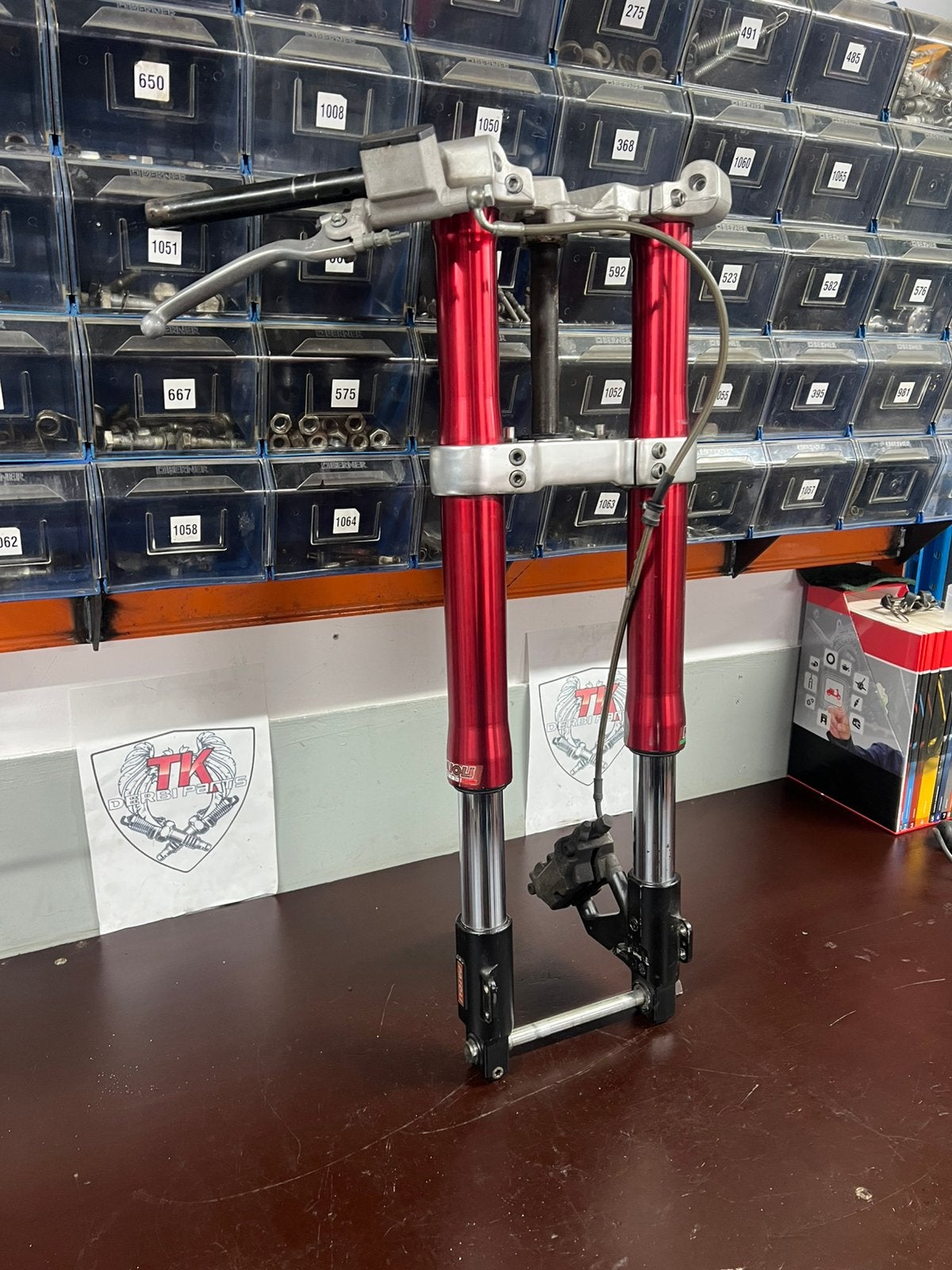 Derbi gpr paoli USD voorvork met rem, Gebruikt, Voorvork, Overige typen, Ophalen of Verzenden