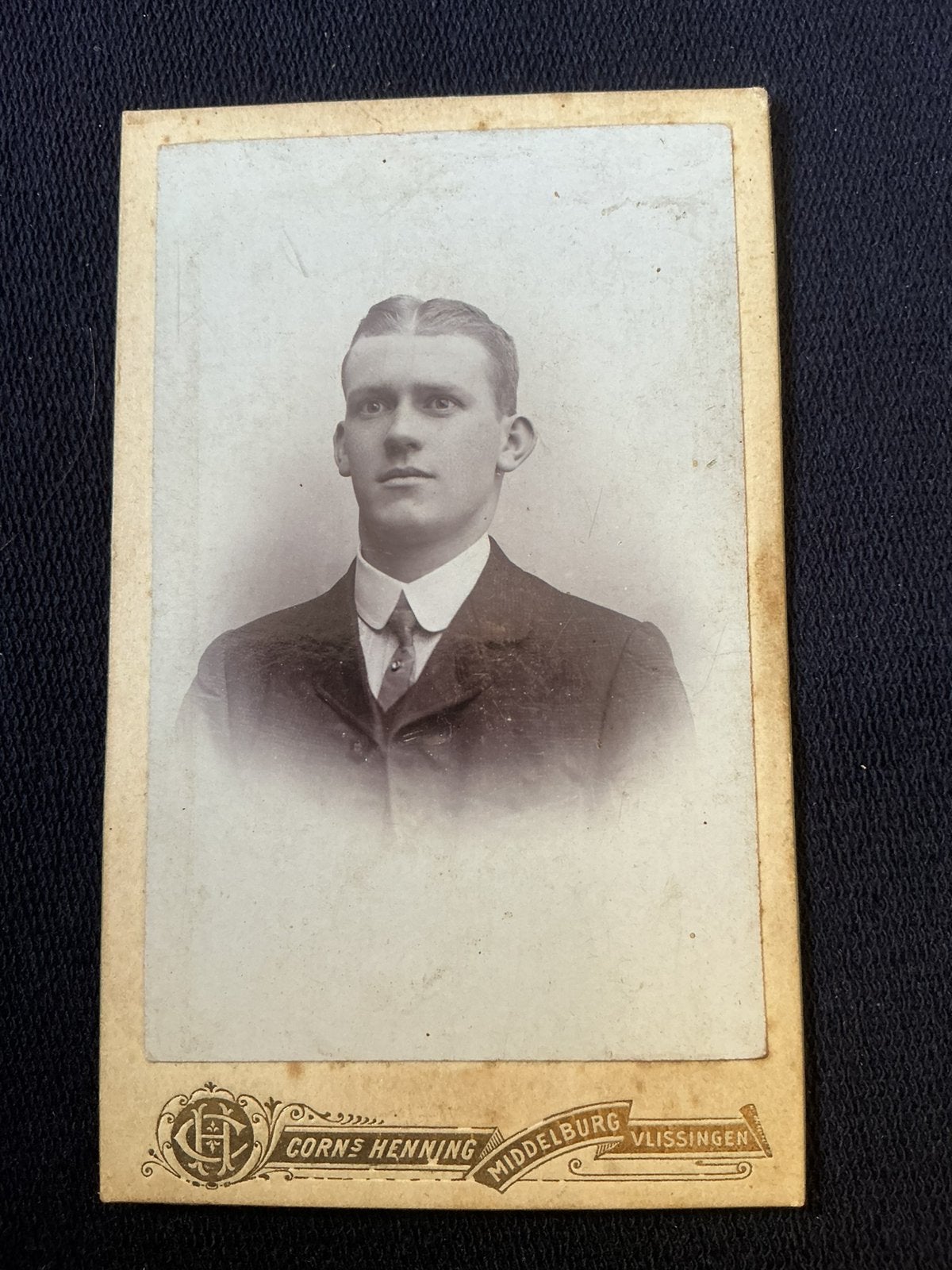 CDV, Jongeman, C. HENNING, MIDDELBURG, Carte de Visite, Verzamelen, Ophalen of Verzenden, Voor 1940, Gebruikt, Foto
