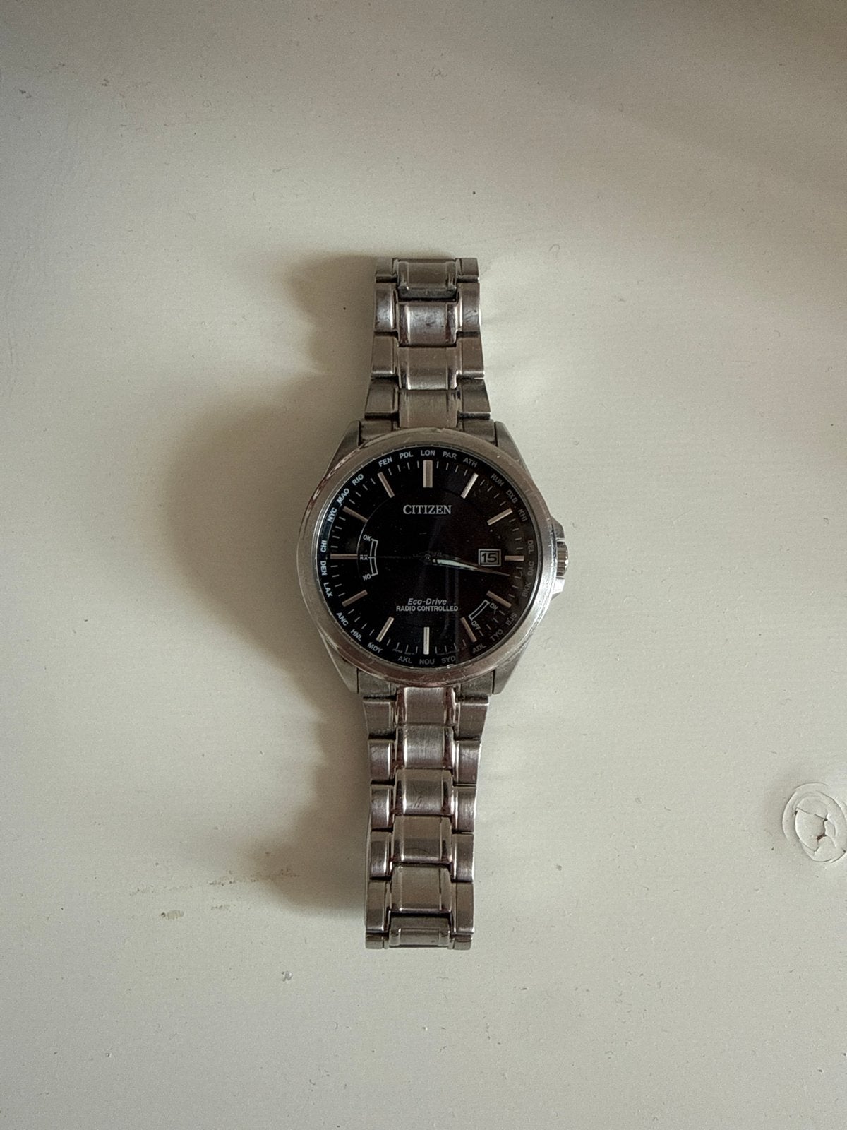 Citizen Eco-Drive Radio Controlled Polshorloge, Staal, Ophalen of Verzenden, Zo goed als nieuw, Polshorloge