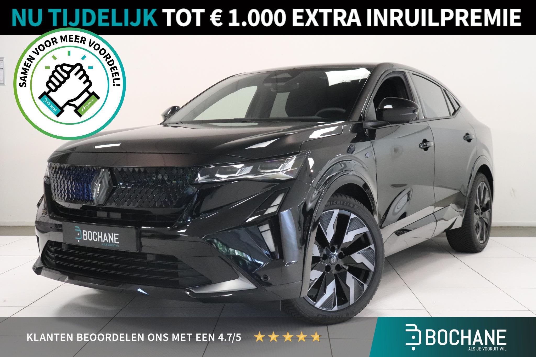 Renault Rafale 1.2 E-Tech full hybrid 200 esprit Alpine | So, Auto's, Dealer onderhouden, Gebruikt, 1199 cc, Zwart