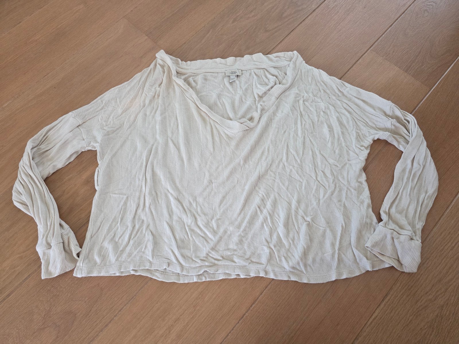 Beige top, lange mouw, maat 12, Kleding | Dames, Beige, Maat 42/44 (L), Ophalen of Verzenden, Lange mouw