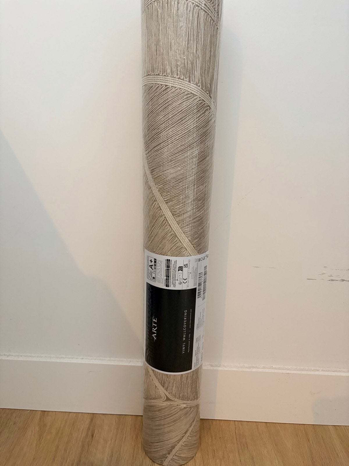 Arte Vinyl Behang - Beige met Abstract Patroon, Modern, Ophalen of Verzenden, Vinylbehang, 5 tot 10 m²