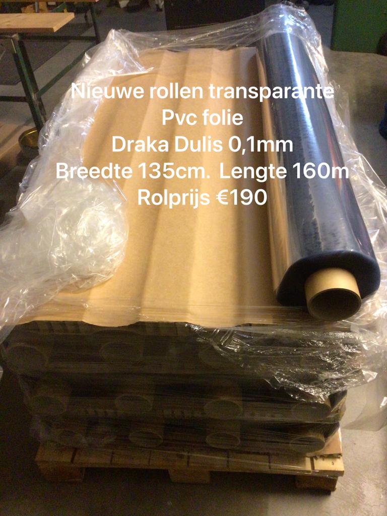 Nieuwe transparante PVC folie Draka Dulis 0,1mm, Ophalen, Nieuw, 15 m² of meer, Folie