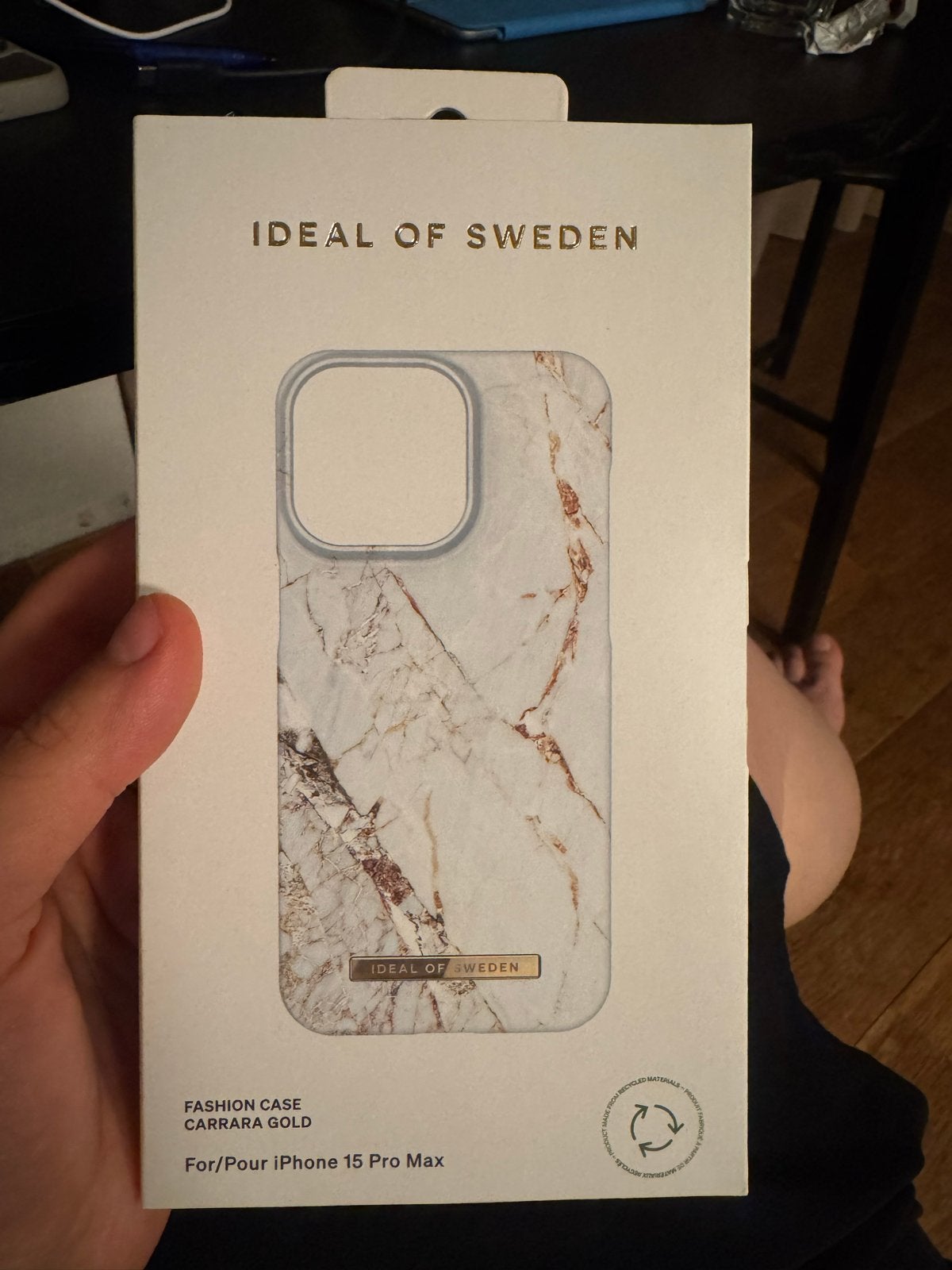 Ideal of Sweden Fashion Case Carrara Gold iPhone 15 Pro Max, Ophalen of Verzenden, Nieuw, Bescherming, Apple iPhone