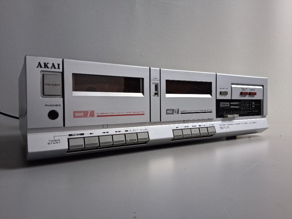 Akai stereo double casette deck HX-A301W, Audio, Tv en Foto, Ophalen of Verzenden, Dubbel, Akai, Auto-reverse