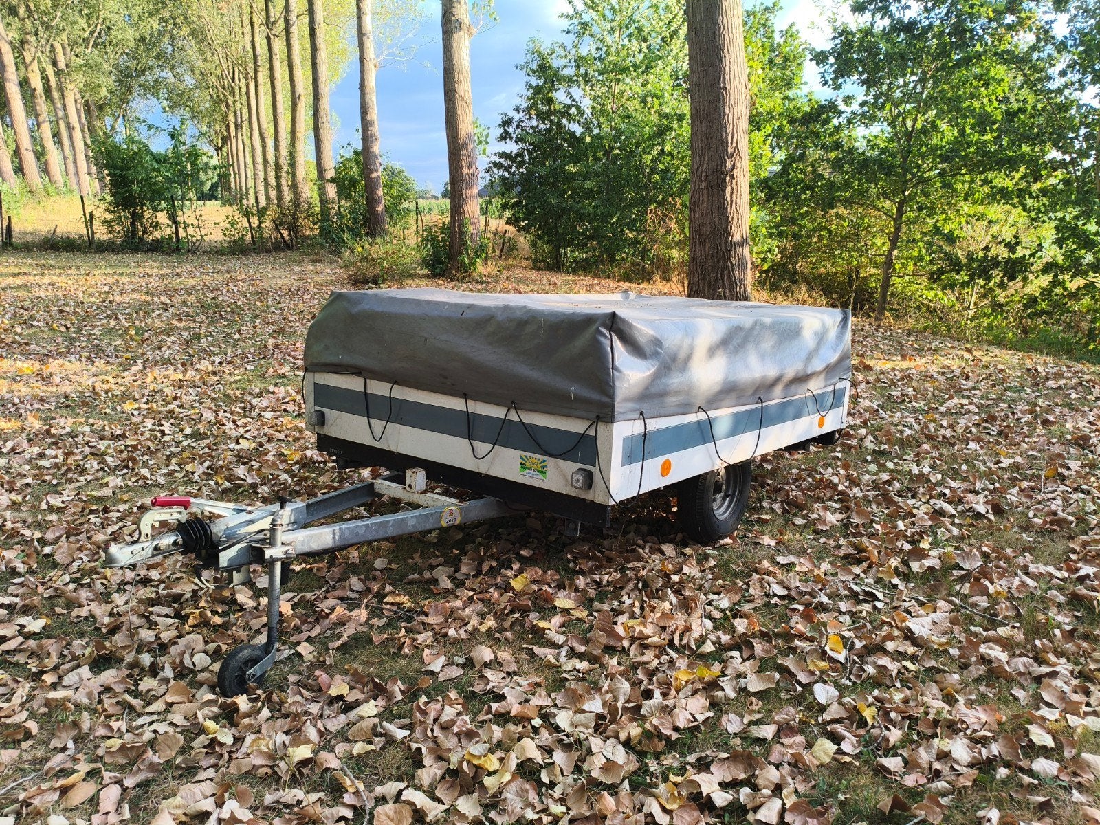 Goed onderhouden Trigano Odyssee vouwwagen, Caravans en Kamperen, Vouwwagens, Ophalen, Blauw, Tot en met 4