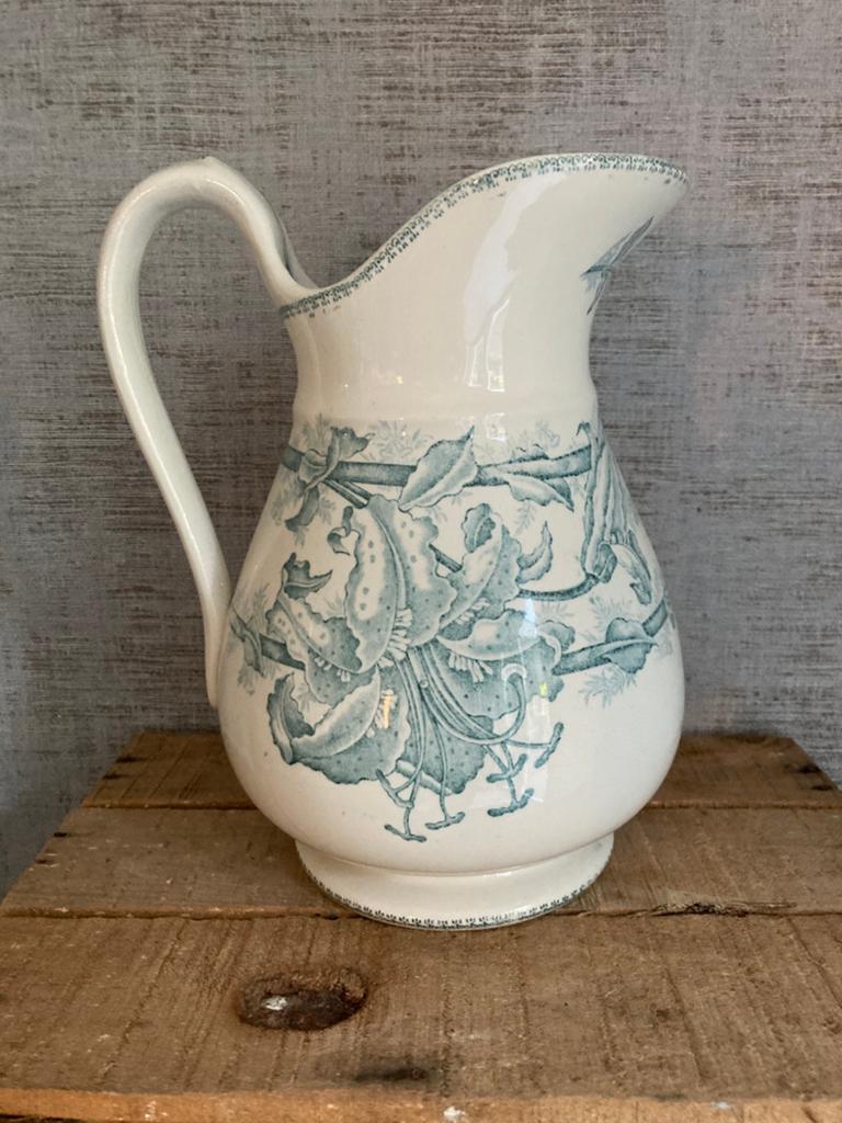 Antieke Art Nouveau waterkan faïencerie NIMY - ca. 1880/1900, Antiek en Kunst, Antiek | Keramiek en Aardewerk, Ophalen of Verzenden