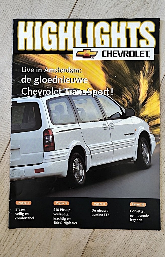 Chevrolet brochure 1996 NL uitgave, Verzenden, Zo goed als nieuw, Chevrolet