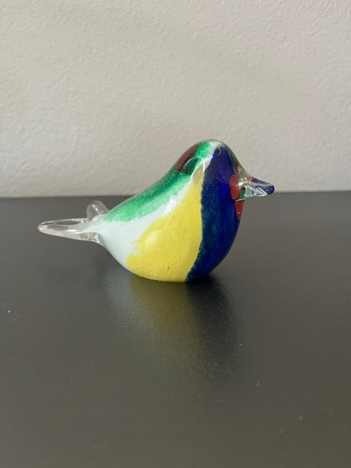 Kleurrijk glazen vogeltje - Decoratief object, Ophalen of Verzenden