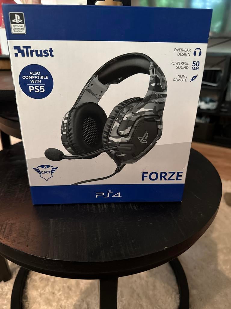 Trust GXT Forze Gaming Headset voor PS4/PS5 - Camouflage, Computers en Software, Headsets, Ophalen of Verzenden, Gaming headset