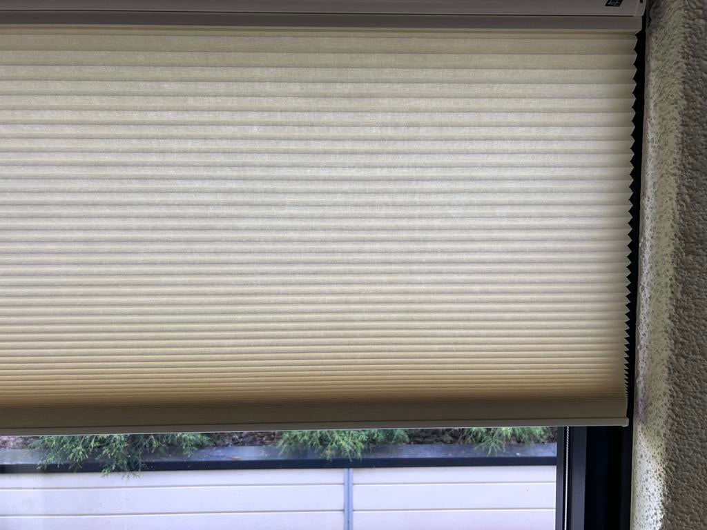 3 Luxaflex Duettes, crème, met afstandsbediening, Ophalen, Zo goed als nieuw, 200 cm of meer, Crème