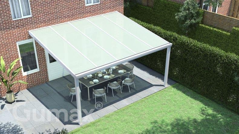 terrasoverkapping  stevige alminium veranda  L 482 x 370, Ophalen, Gebruikt, Veranda