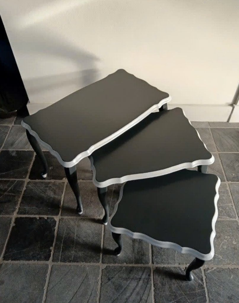 3 bijzettafels die in elkaar passen opgepimpt, Huis en Inrichting, Ophalen, Minder dan 45 cm, Minder dan 55 cm, Nieuw