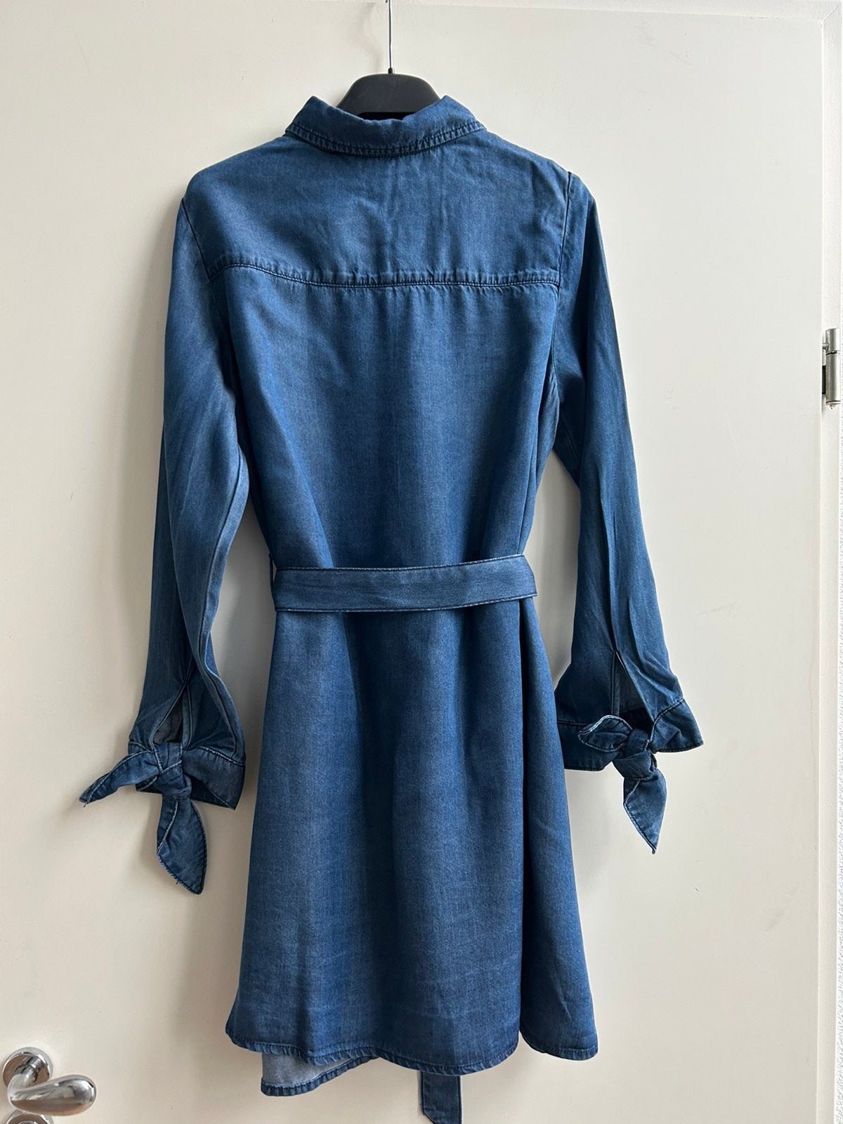 ORAIJE lyocell jeansjurk met los strikceintuur mt M, Kleding | Dames, Jurken, Maat 38/40 (M), -, Parijs, Nieuw
