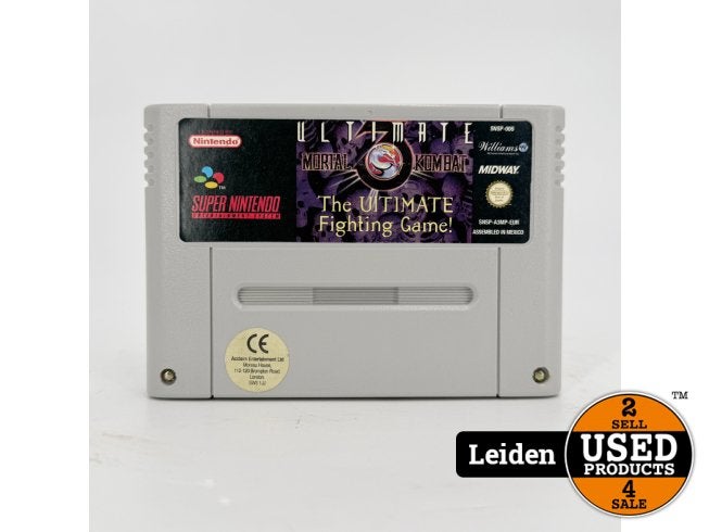 Mortal Kombat Ultimate (SNES) | Losse cassette, Nintendo, Zo goed als nieuw, Support@nintendo.com, 11-1 Hokotate-cho, Kamitoba, Minami-ku
Kyoto 601-8501
Japan