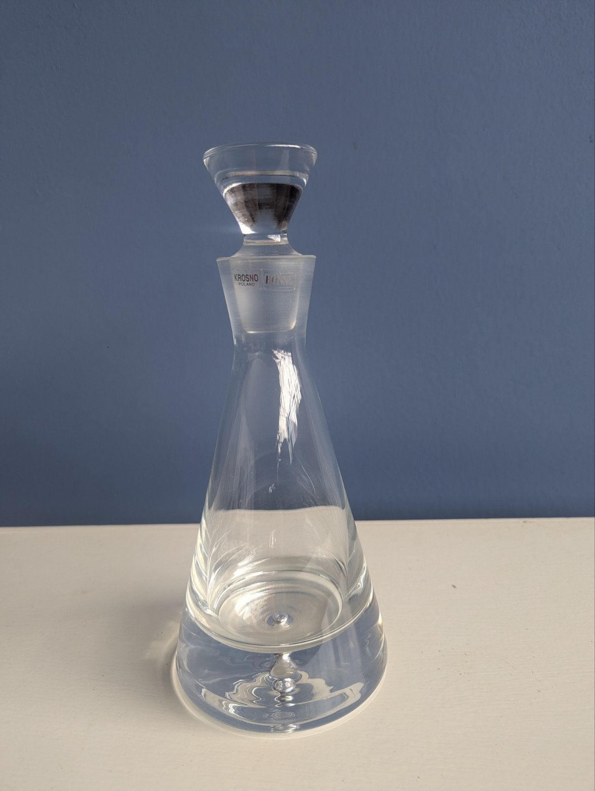 Krosno Bonny karaf, Huis en Inrichting, Keuken | Servies, Gebruikt, Glas of Glazen, Overige stijlen, Glas, Ophalen of Verzenden