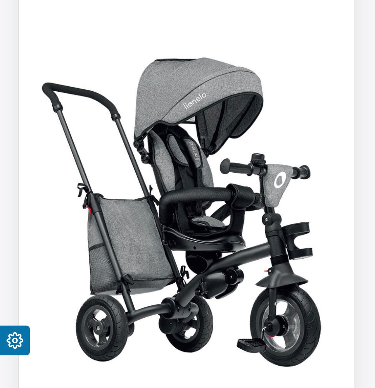 Lionelo Tris driewieler grijs  2in1 driewieler, Kinderen en Baby's, Gebruikt, Verstelbare duwstang, Combiwagen, Ophalen
