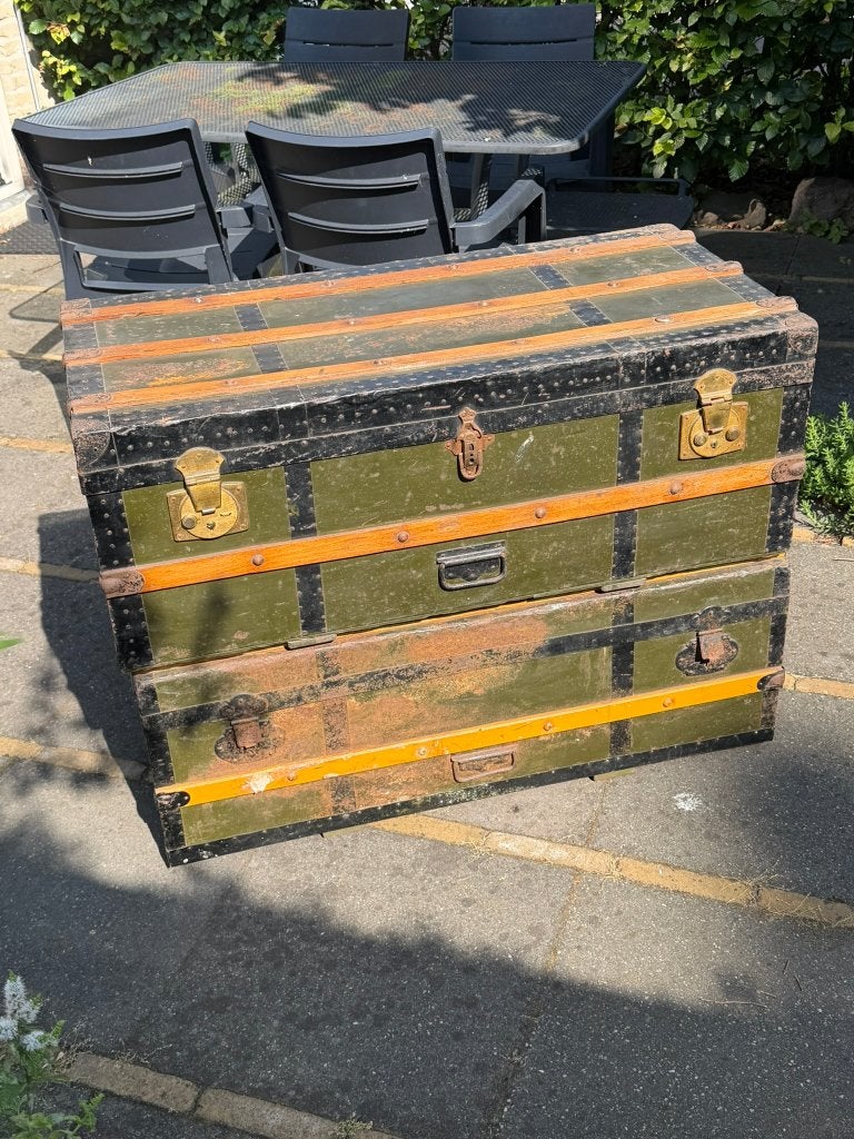 3 Authentieke boot hutkoffers, Ophalen, Minder dan 50 cm, Gebruikt, 5 – 50