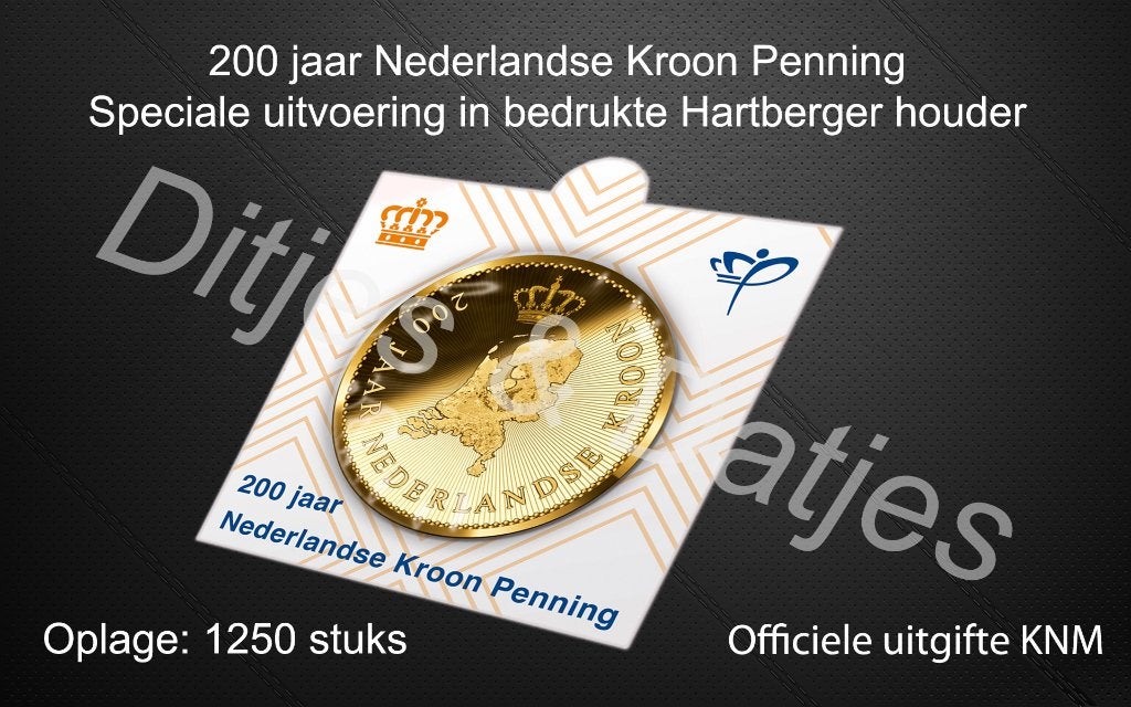 Kroon Penning Special Edition in munthouder, Ophalen of Verzenden, Overige materialen