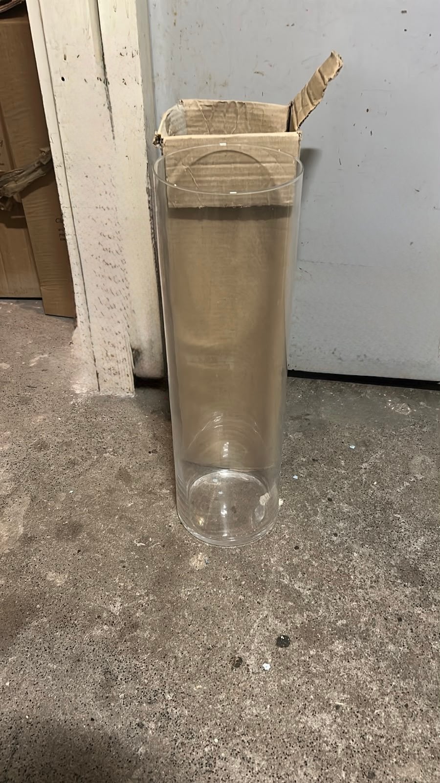 Grote Glazen Cilindervaas – Nieuw, Ophalen, Transparant, Nieuw, Glas