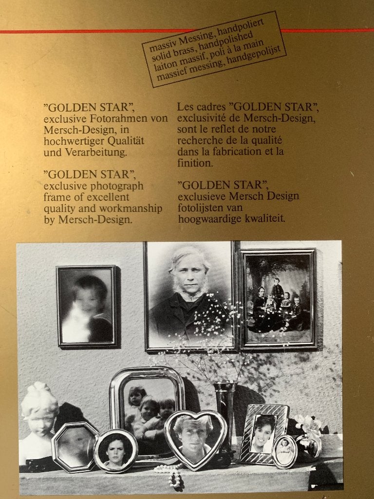 Golden Star Fotolijst Set Hart Ovaal Rond Handgepolijst, Audio, Tv en Foto, Fotografie | Fotolijsten, Metaal, Nieuw, Ophalen of Verzenden