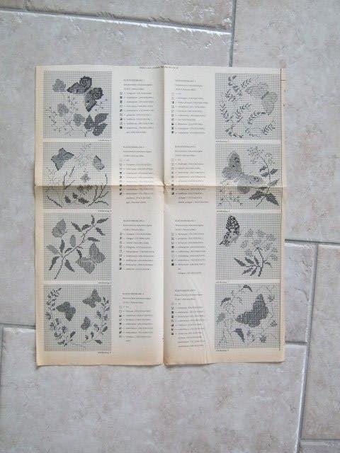 Borduurpatroon  Vlinders nr 614, Verzenden, Zo goed als nieuw, Handborduren, Patroon