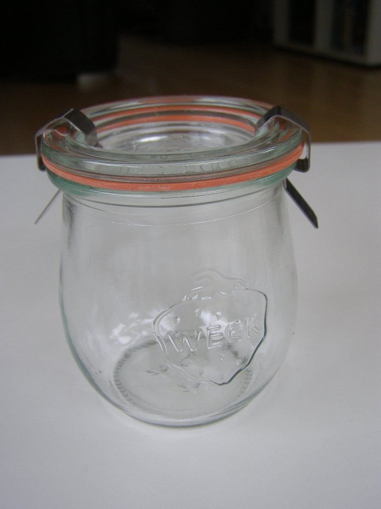 Weckpot Rundrand 60 100 ml. + Weckpot 200 ml., Overige typen, Ophalen of Verzenden, Gebruikt, Glas