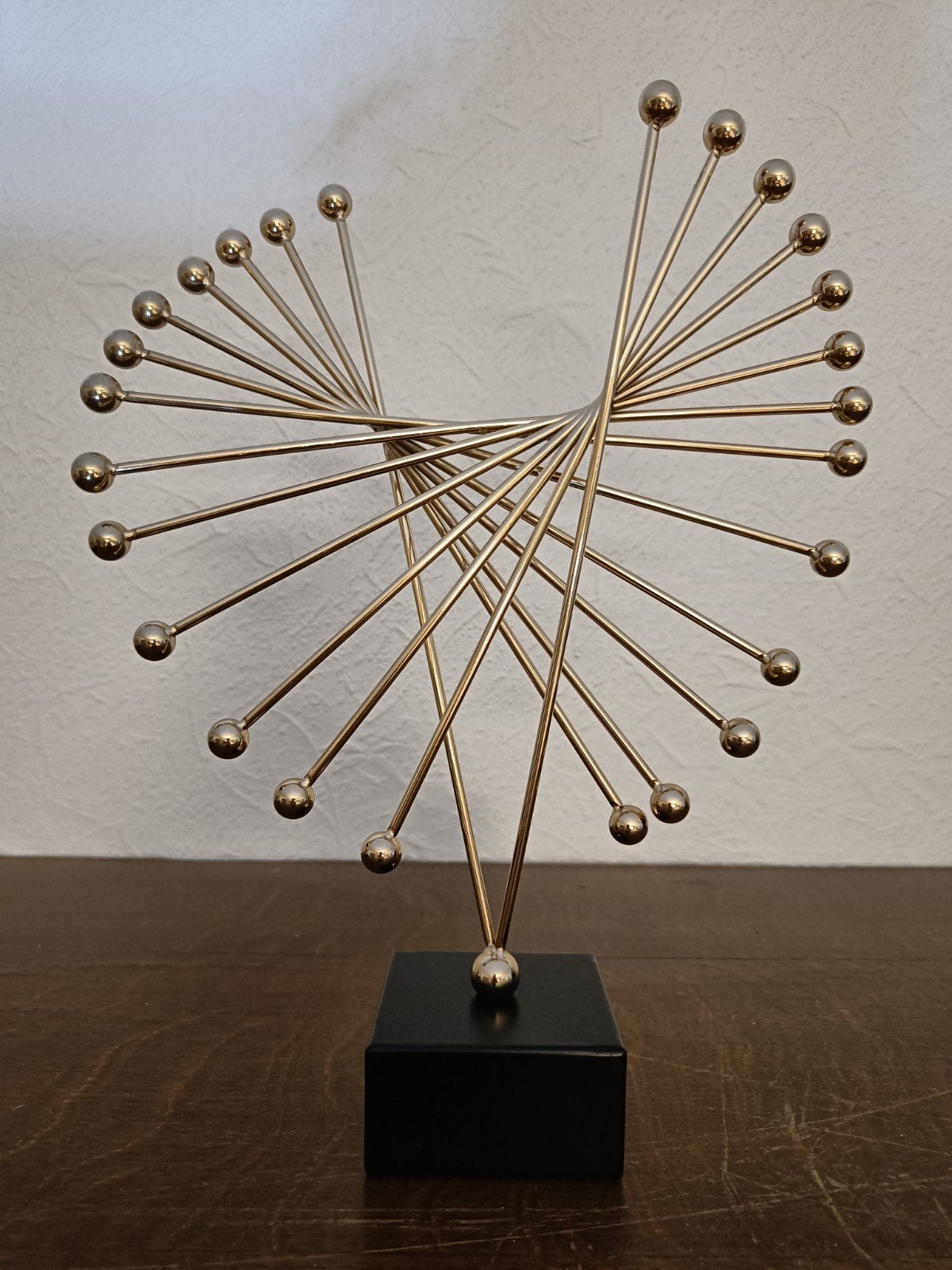 Kinetische metalen art sculptuur - modern design., Goud, 34 cm, Object, Ophalen of Verzenden