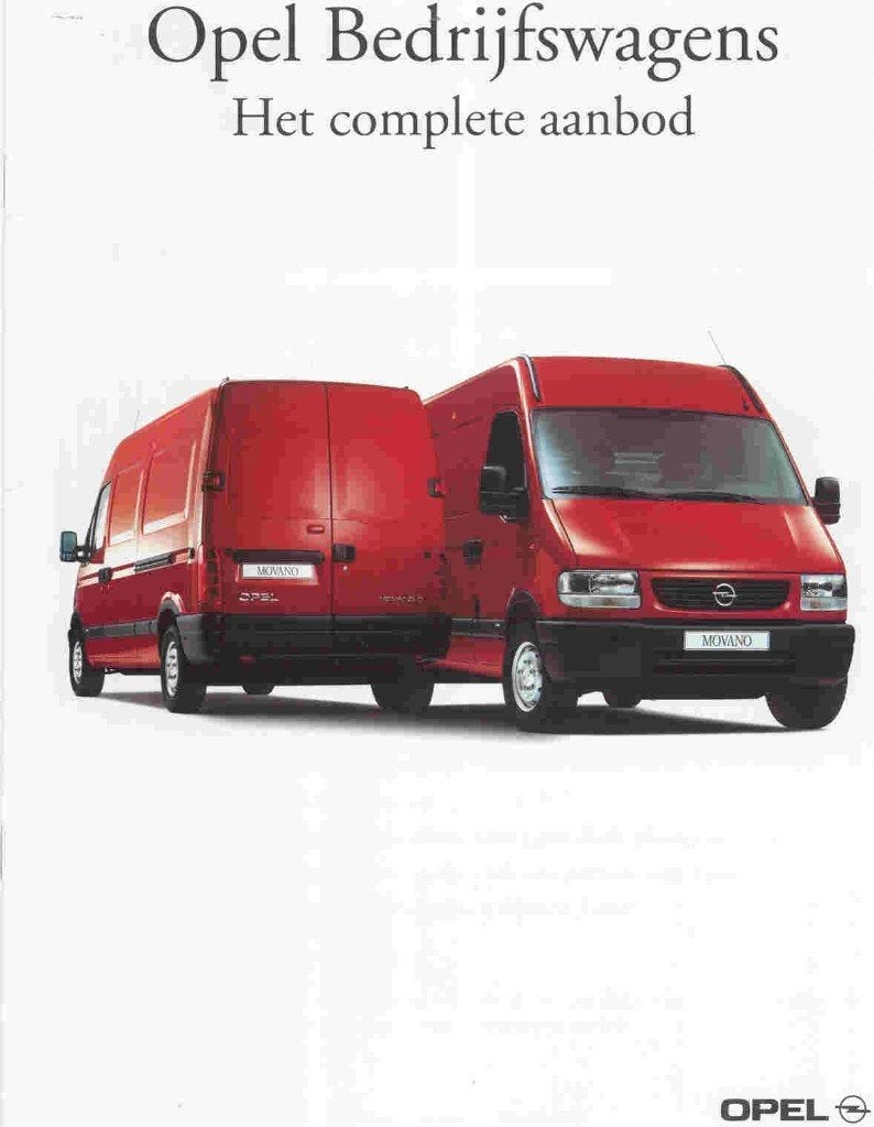 Opel Bedrijfswagens Het complete aanbod (febr. 2000), Ophalen of Verzenden, Nieuw, Opel
