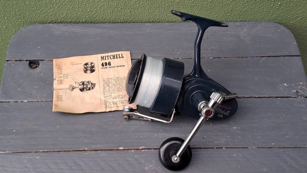 Vintage Garcia Mitchell 496 Vismolen - Made in France, Watersport en Boten, Gebruikt, Molen, Onbekend, Ophalen of Verzenden
