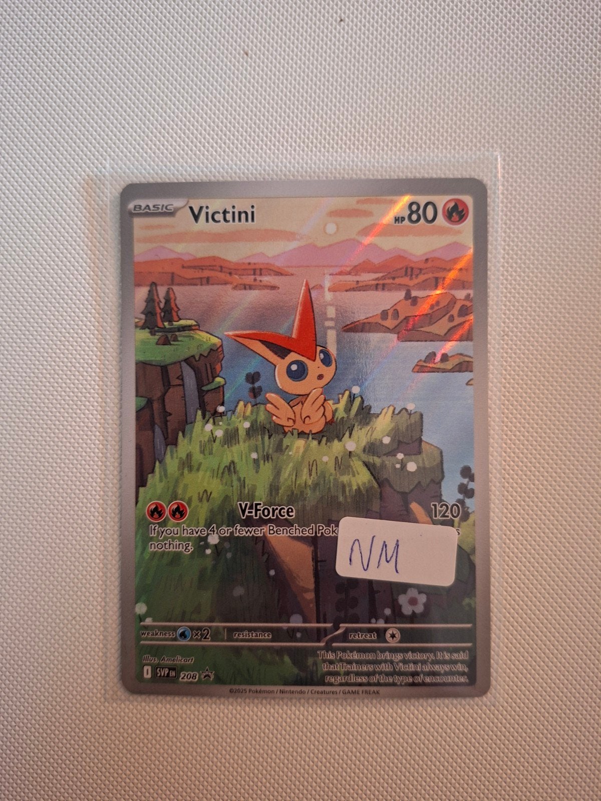 Victini Pokémon Kaart NM Promo, Ophalen of Verzenden, Zo goed als nieuw, Losse kaart