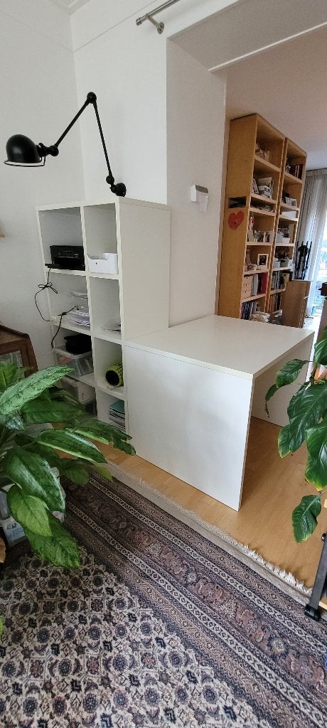 Lundia - bureau met kast, wit, Ophalen, Opbergruimte, Gebruikt, Spaanplaat of MDF