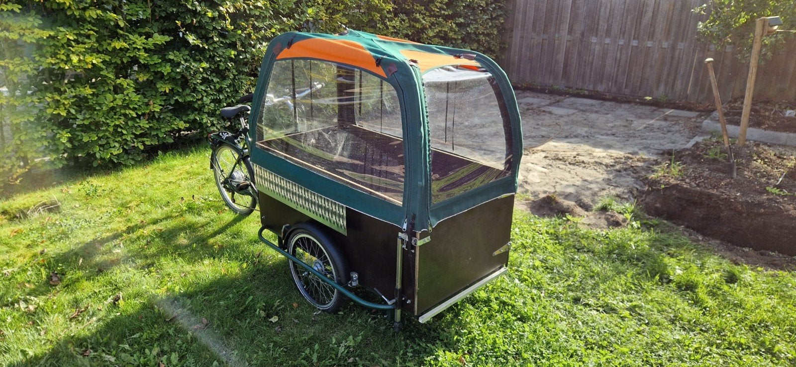 Rolstoelbakfiets, Fietsen en Brommers, 4 kinderen of meer, Gebruikt, Huif, Ophalen