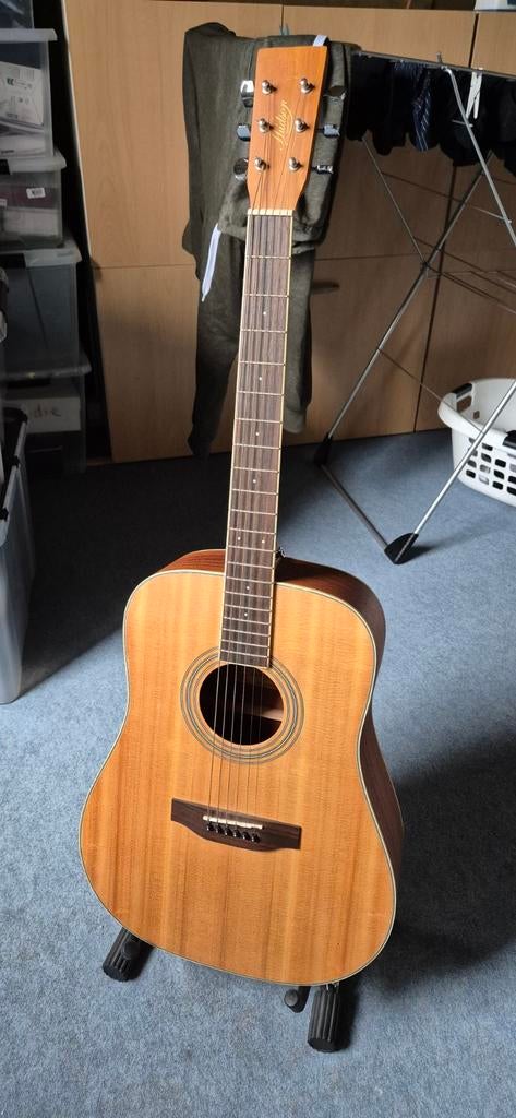 Prachtige akoestische Hudson gitaar met hoes en standaard!, Ophalen, Zo goed als nieuw, Klassieke of Spaanse gitaar