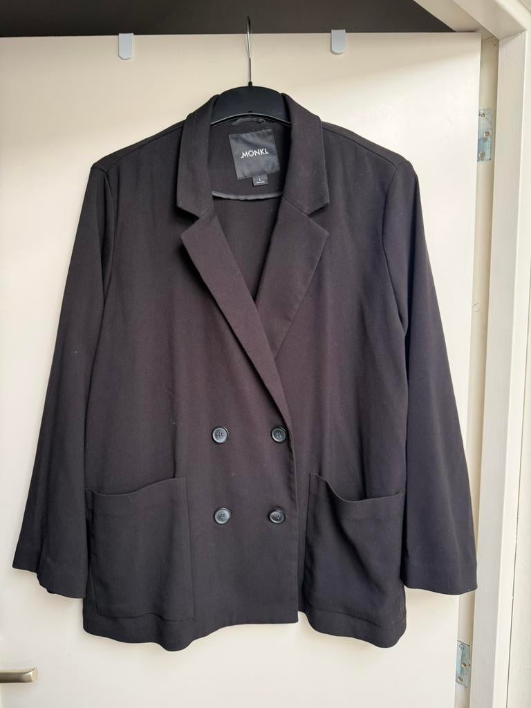 Zwarte monki blazer oversized maat L colbert jasje, Ophalen of Verzenden, Zo goed als nieuw, Zwart