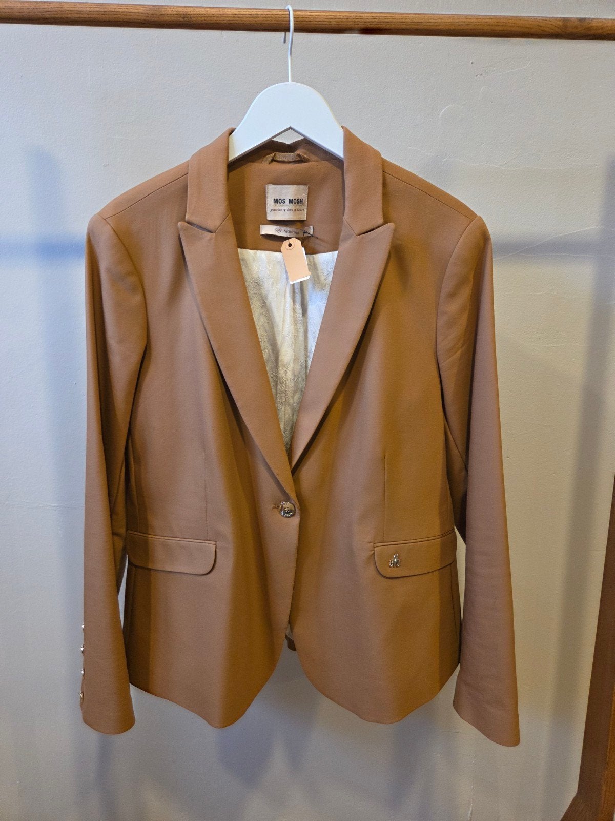 MOS MOSH Bruine Blazer - Maat 44, Kleding | Dames, MOS MOSH, Bruin, Maat 42/44 (L), Ophalen of Verzenden
