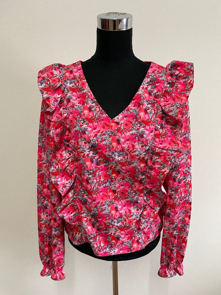 Top29 - Zomers Tess V shirt maat M-L (1), Ophalen of Verzenden, Zo goed als nieuw, Maat 38/40 (M), Korte mouw