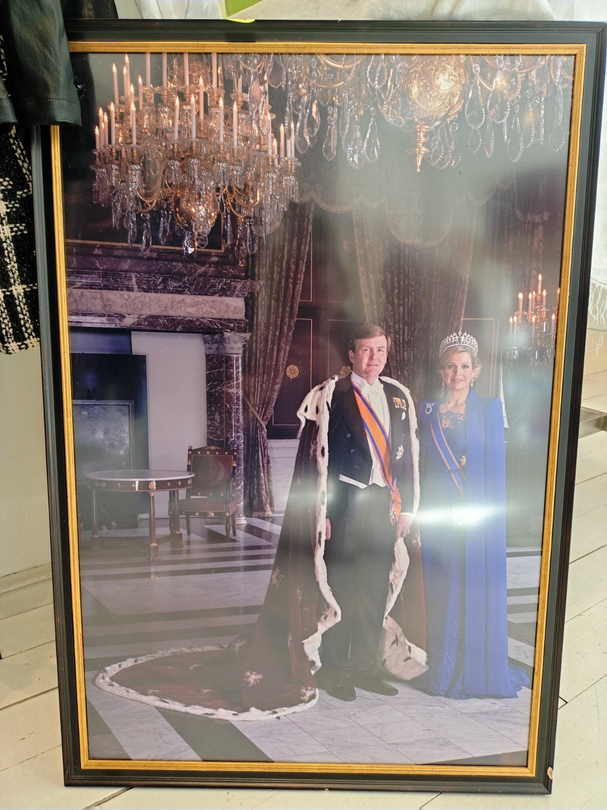 origineel staatsportret koning Willem Alexander en Maxima, Huis en Inrichting, Ophalen, Hangend, 94 cm, 63 cm