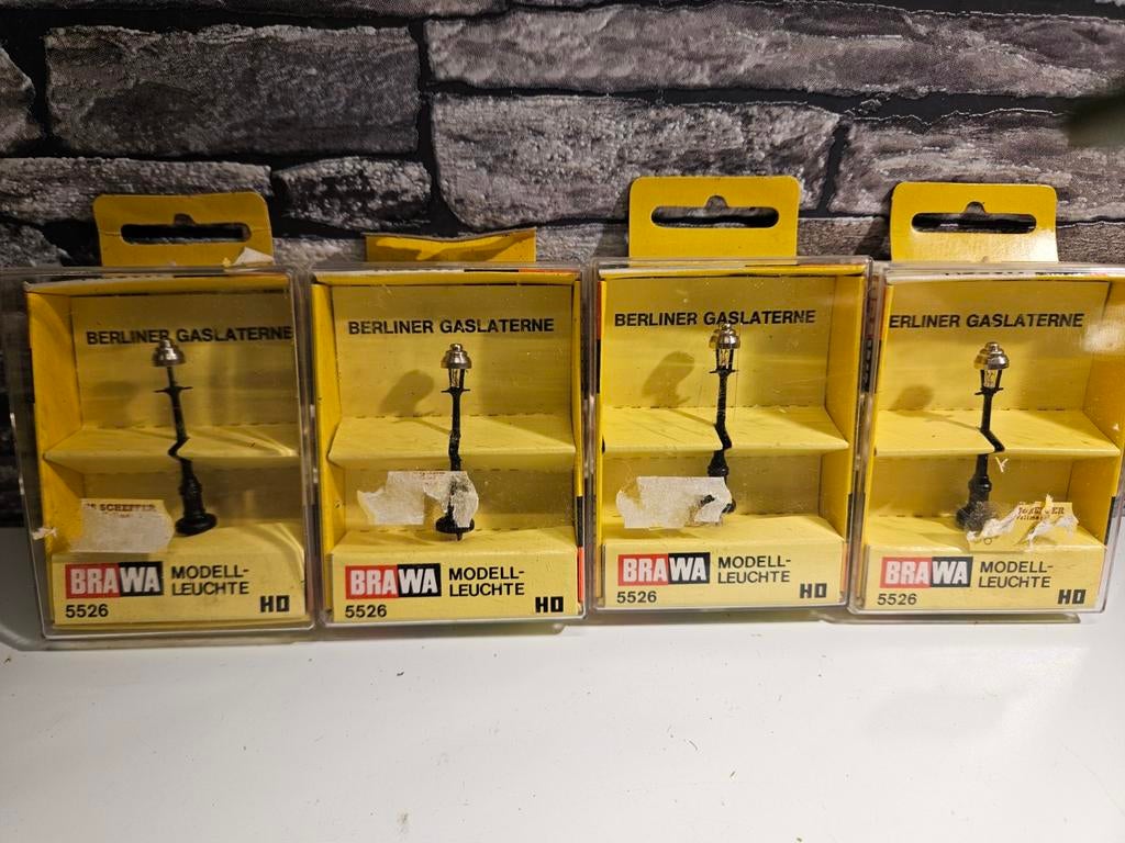 4x berliner gaslantaarns HO spoor modeltrein 1:87, Ophalen of Verzenden, Nieuw, Gelijkstroom of Wisselstroom, Overige merken