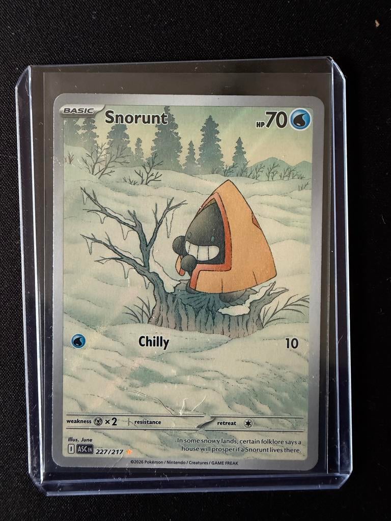 Pokémon Kaart Snorunt 227/217 - Ascen, Ophalen of Verzenden, Zo goed als nieuw, Losse kaart