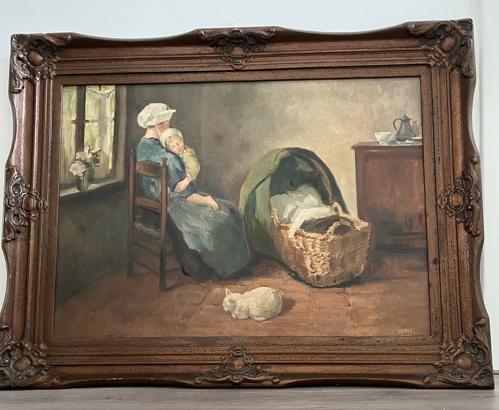 Prachtig olieverf op doek, Ophalen